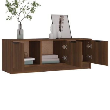 vidaXL Έπιπλο Τηλεόρασης Καφέ Δρυς 102x35x36,5cm Επεξεργασμένο Ξύλο