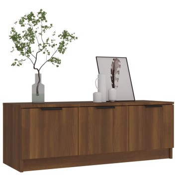vidaXL Έπιπλο Τηλεόρασης Καφέ Δρυς 102x35x36,5cm Επεξεργασμένο Ξύλο