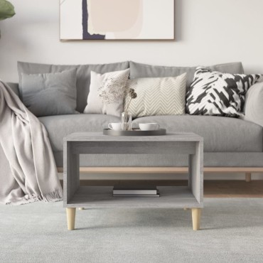 vidaXL Τραπεζάκι Σαλονιού Γκρι Sonoma 60x50x40cm Επεξεργασμένο Ξύλο 1 τεμ.