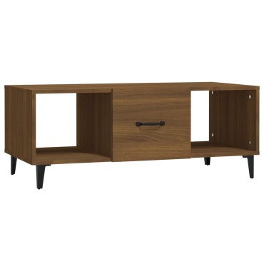 vidaXL Τραπεζάκι Σαλονιού Καφέ Δρυς 102x50x40cm Επεξεργασμένο Ξύλο 1 τεμ.
