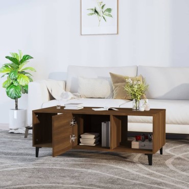vidaXL Τραπεζάκι Σαλονιού Καφέ Δρυς 102x50x40cm Επεξεργασμένο Ξύλο 1 τεμ.
