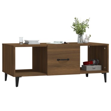 vidaXL Τραπεζάκι Σαλονιού Καφέ Δρυς 102x50x40cm Επεξεργασμένο Ξύλο 1 τεμ.