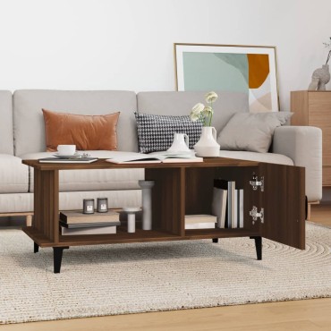 vidaXL Τραπεζάκι Σαλονιού Καφέ Δρυς 90x50x40cm Επεξεργασμένο Ξύλο 1 τεμ.