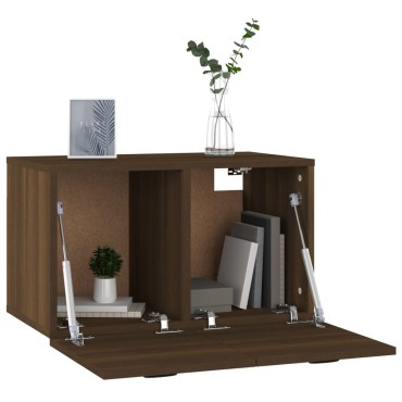 vidaXL Ντουλάπι Τοίχου Καφέ Δρυς 60x36,5x35cm Επεξεργασμένο Ξύλο 1 τεμ.