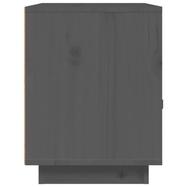 vidaXL Κομοδίνο Γκρι 40x34x45cm από Μασίφ Ξύλο Πεύκου 1 τεμ.