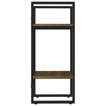 vidaXL Βιβλιοθήκη με 2 Ράφια Καφέ Δρυς 40x30x70cm Επεξεργ. Ξύλο 1 τεμ.