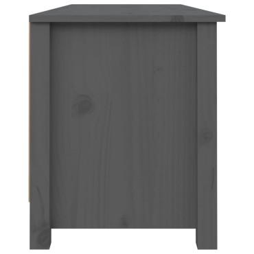vidaXL Παπουτσοθήκη Γκρι 110x38x45,5cm από Μασίφ Ξύλο Πεύκου