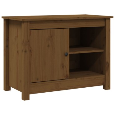 vidaXL Έπιπλο Τηλεόρασης Μελί 70x36,5x52cm από Μασίφ Ξύλο Πεύκου