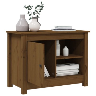 vidaXL Έπιπλο Τηλεόρασης Μελί 70x36,5x52cm από Μασίφ Ξύλο Πεύκου