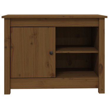 vidaXL Έπιπλο Τηλεόρασης Μελί 70x36,5x52cm από Μασίφ Ξύλο Πεύκου