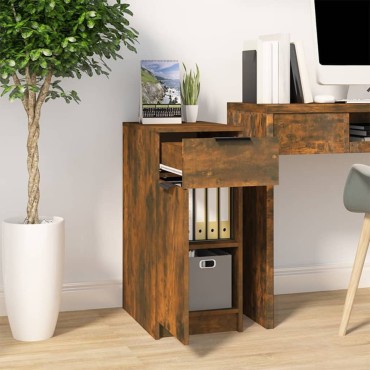 vidaXL Ντουλάπι Γραφείου Καπνιστή Δρυς 33,5x50x75cm Επεξεργ. Ξύλο 1 τεμ.