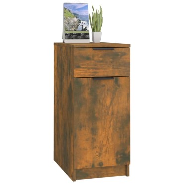 vidaXL Ντουλάπι Γραφείου Καπνιστή Δρυς 33,5x50x75cm Επεξεργ. Ξύλο 1 τεμ.