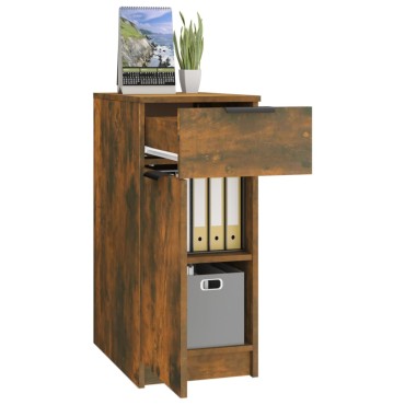vidaXL Ντουλάπι Γραφείου Καπνιστή Δρυς 33,5x50x75cm Επεξεργ. Ξύλο 1 τεμ.