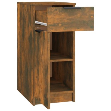 vidaXL Ντουλάπι Γραφείου Καπνιστή Δρυς 33,5x50x75cm Επεξεργ. Ξύλο 1 τεμ.