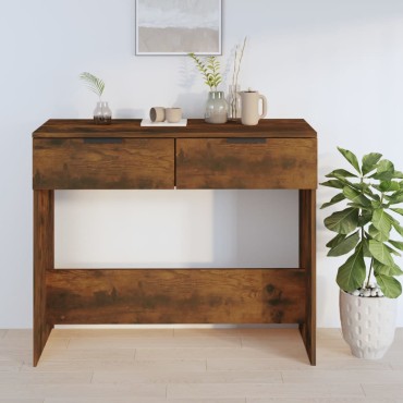 vidaXL Τραπέζι Κονσόλα Καπνιστή Δρυς 90x36x75cm Επεξεργασμένο Ξύλο 1 τεμ.