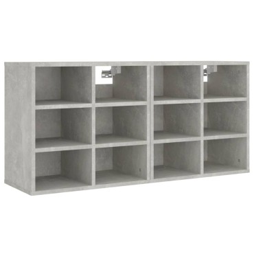 vidaXL Παπουτσοθήκες 2 τεμ. Γκρι σκυροδέματος 52,5x30x50cm