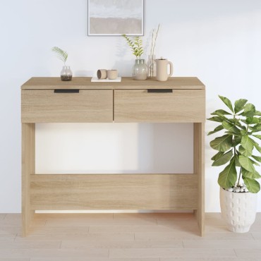vidaXL Τραπέζι Κονσόλα Sonoma Δρυς 90x36x75cm Επεξεργασμένο Ξύλο 1 τεμ.
