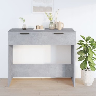 vidaXL Τραπεζάκι κονσόλα Γκρι Σκυρ. 90x36x75cm Επεξεργασμένο Ξύλο 1 τεμ.