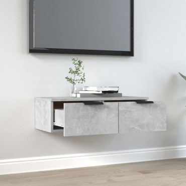 vidaXL Ντουλάπι Τοίχου Γκρι Σκυρ. 68x30x20cm Επεξεργασμένο Ξύλο 1 τεμ.