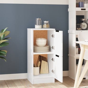 vidaXL Ντουλάπια Γυαλ. Λευκό 30x30x70cm Επεξεργασμένο Ξύλο 1 τεμ.