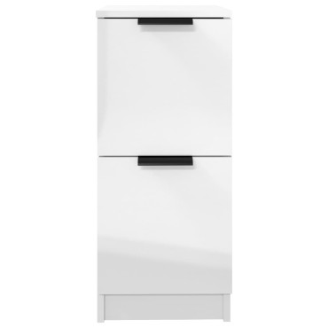vidaXL Ντουλάπια Γυαλ. Λευκό 30x30x70cm Επεξεργασμένο Ξύλο 1 τεμ.