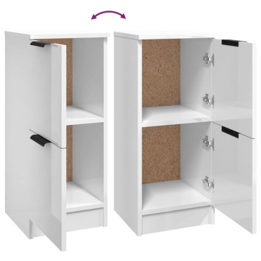 vidaXL Ντουλάπια Γυαλ. Λευκό 30x30x70cm Επεξεργασμένο Ξύλο 1 τεμ.