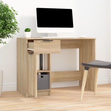 vidaXL Γραφείο Sonoma Δρυς 100x50x75cm από Επεξεργασμένο Ξύλο 1 τεμ.