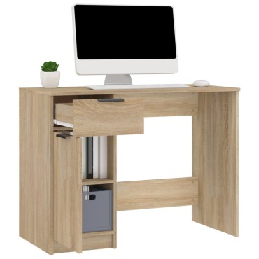 vidaXL Γραφείο Sonoma Δρυς 100x50x75cm από Επεξεργασμένο Ξύλο 1 τεμ.