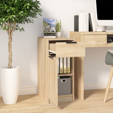 vidaXL Ντουλάπι Γραφείου Sonoma Δρυς 33,5x50x75cm Επεξεργ. Ξύλο 1 τεμ.