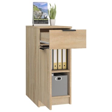 vidaXL Ντουλάπι Γραφείου Sonoma Δρυς 33,5x50x75cm Επεξεργ. Ξύλο 1 τεμ.