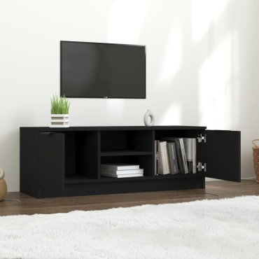 vidaXL Έπιπλο Τηλεόρασης Μαύρο 102x35x36,5cm Επεξεργασμένο Ξύλο