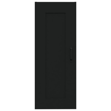 vidaXL Ντουλάπι Κρεμαστό Μαύρο 35x34x90cm Επεξεργασμένο Ξύλο 1 τεμ.