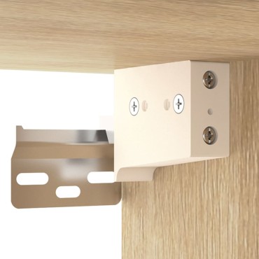 vidaXL Ντουλάπι Κρεμαστό Sonoma Δρυς 35x34x90cm Επεξεργασμένο Ξύλο 1 τεμ.