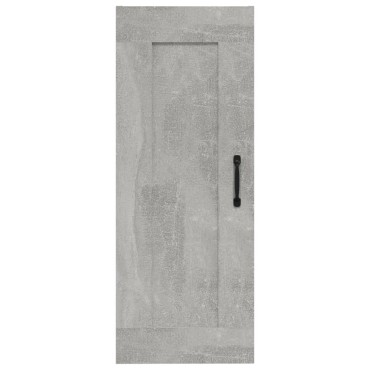 vidaXL Ντουλάπι Κρεμαστό Γκρι Σκυροδέματος 35x34x90cm Επεξ. Ξύλο 1 τεμ.