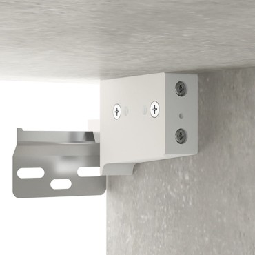 vidaXL Ντουλάπι Κρεμαστό Γκρι Σκυροδέματος 35x34x90cm Επεξ. Ξύλο 1 τεμ.