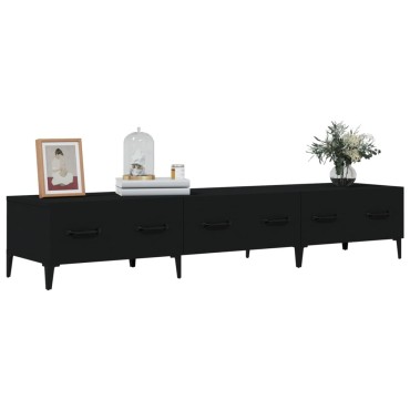 vidaXL Έπιπλο Τηλεόρασης Μαύρο 150x34,5x30cm από Επεξεργασμένο Ξύλο