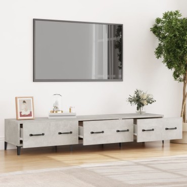 vidaXL Έπιπλο Τηλεόρασης Γκρι Σκυροδέματος 150x34,5x30cm Επεξ. Ξύλο