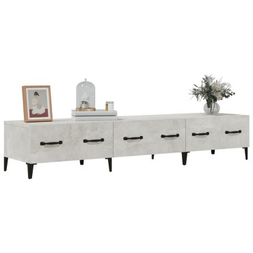 vidaXL Έπιπλο Τηλεόρασης Γκρι Σκυροδέματος 150x34,5x30cm Επεξ. Ξύλο