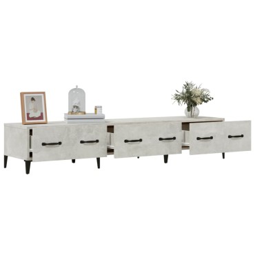 vidaXL Έπιπλο Τηλεόρασης Γκρι Σκυροδέματος 150x34,5x30cm Επεξ. Ξύλο