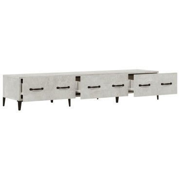vidaXL Έπιπλο Τηλεόρασης Γκρι Σκυροδέματος 150x34,5x30cm Επεξ. Ξύλο