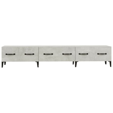 vidaXL Έπιπλο Τηλεόρασης Γκρι Σκυροδέματος 150x34,5x30cm Επεξ. Ξύλο