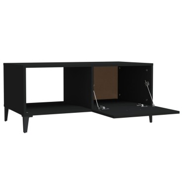 vidaXL Τραπεζάκι Σαλονιού Μαύρο 90x50x40cm Επεξεργασμένο Ξύλο 1 τεμ.