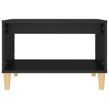 vidaXL Τραπεζάκι Σαλονιού Μαύρο 60x50x40cm από Επεξεργασμένο Ξύλο 1 τεμ.