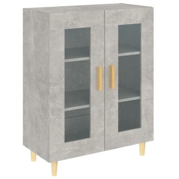 vidaXL Ντουλάπι Γκρι Σκυροδέματος 69,5x34x90cm Επεξεργασμένο Ξύλο 1 τεμ.