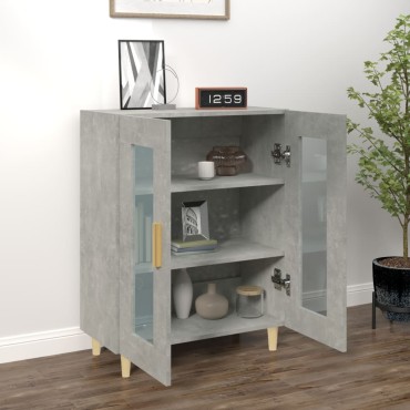 vidaXL Ντουλάπι Γκρι Σκυροδέματος 69,5x34x90cm Επεξεργασμένο Ξύλο 1 τεμ.