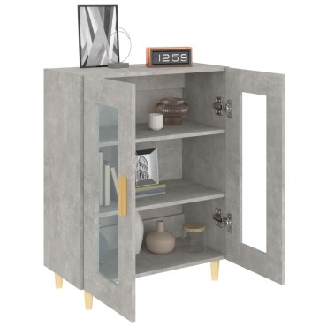 vidaXL Ντουλάπι Γκρι Σκυροδέματος 69,5x34x90cm Επεξεργασμένο Ξύλο 1 τεμ.