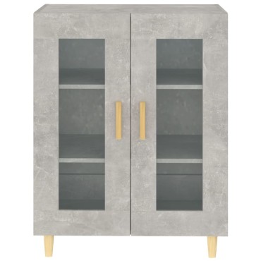 vidaXL Ντουλάπι Γκρι Σκυροδέματος 69,5x34x90cm Επεξεργασμένο Ξύλο 1 τεμ.