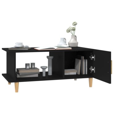 vidaXL Τραπεζάκι Σαλονιού Μαύρο 90x50x40cm Επεξεργασμένο Ξύλο 1 τεμ.