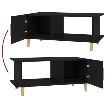 vidaXL Τραπεζάκι Σαλονιού Μαύρο 90x50x40cm Επεξεργασμένο Ξύλο 1 τεμ.
