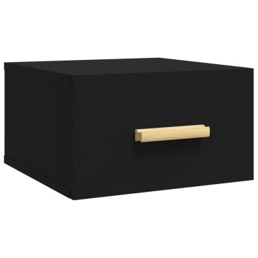 vidaXL Κομοδίνο Επιτοίχιο Μαύρα 35x35x20cm 1 τεμ.